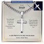 To My Dad Cuban Link Cross Necklace from Son | Proud to Be Your Son