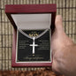 To My Son Always and Forever Personalized Cross Necklace Gift