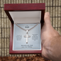 To My Dad Cross Necklace from Children | We Love You Dad Message Card Gift