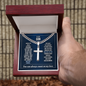 To My Son - The Courage to Begin Again - Cross Necklace