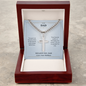 To My Dad Cross Necklace from Children | We Love You Dad Message Card Gift