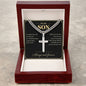 To My Son Always and Forever Personalized Cross Necklace Gift