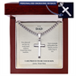 To My Dad Cuban Link Cross Necklace from Son | Proud to Be Your Son
