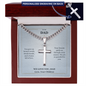To My Dad Cross Necklace from Children | We Love You Dad Message Card Gift