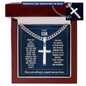 To My Son - The Courage to Begin Again - Cross Necklace