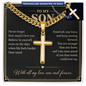To My Son Believe in Yourself Personalized Cross Necklace Gift