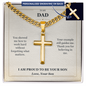 To My Dad Cuban Link Cross Necklace from Son | Proud to Be Your Son