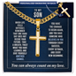To My Son - The Courage to Begin Again - Cross Necklace