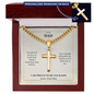 To My Dad Cuban Link Cross Necklace from Son | Proud to Be Your Son