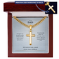 To My Dad Cross Necklace from Children | We Love You Dad Message Card Gift