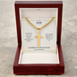 To My Dad Cuban Link Cross Necklace from Son | Proud to Be Your Son