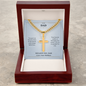 To My Dad Cross Necklace from Children | We Love You Dad Message Card Gift