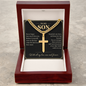 To My Son Believe in Yourself Personalized Cross Necklace Gift